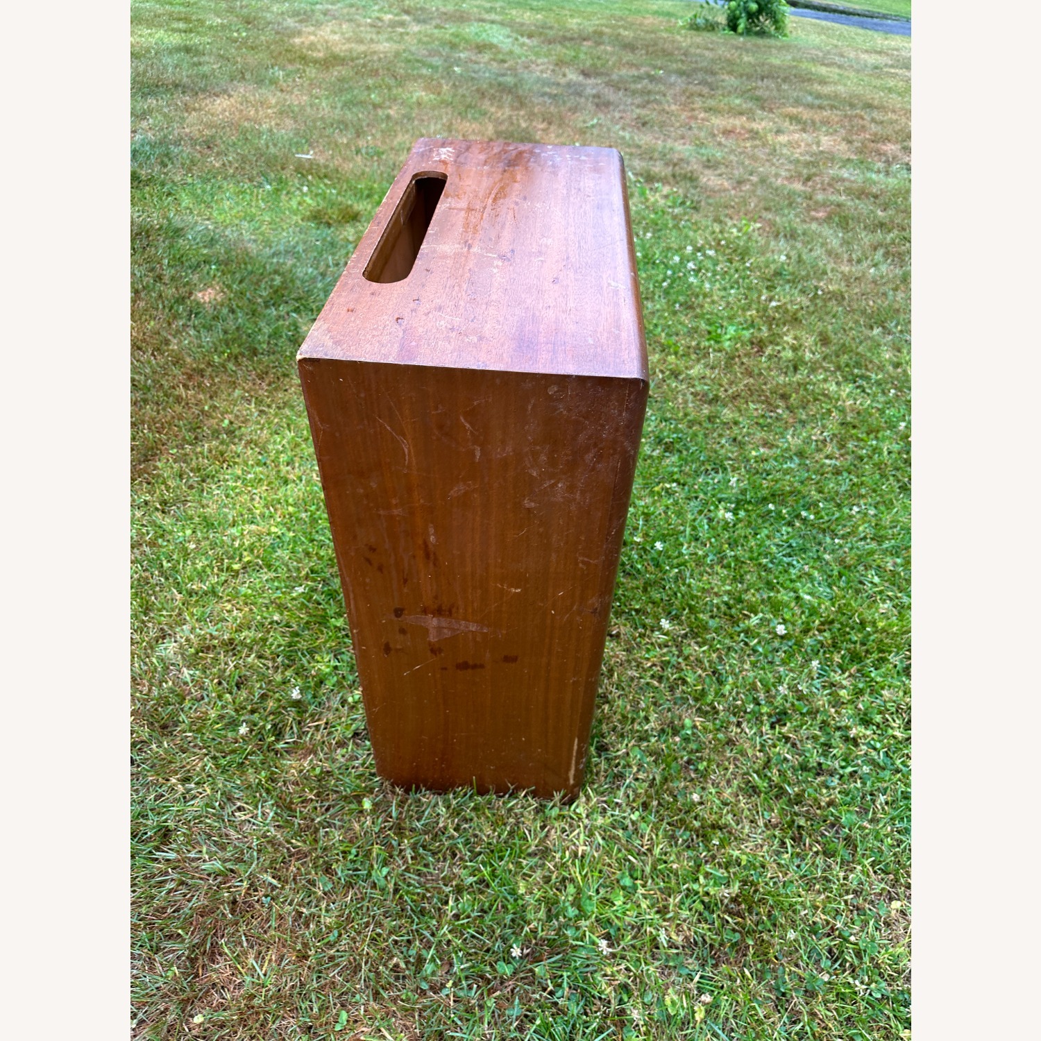 Vintage/Antique Dark Brown Wood Bookcase - image-1