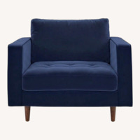 Article Sven Blue Velvet Armchair