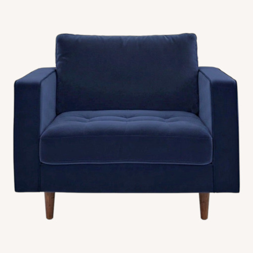 Used Article Sven Blue Velvet Armchair for sale on AptDeco