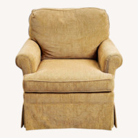 Traditional Fabric Roll-Arm Glider Rocking Chair