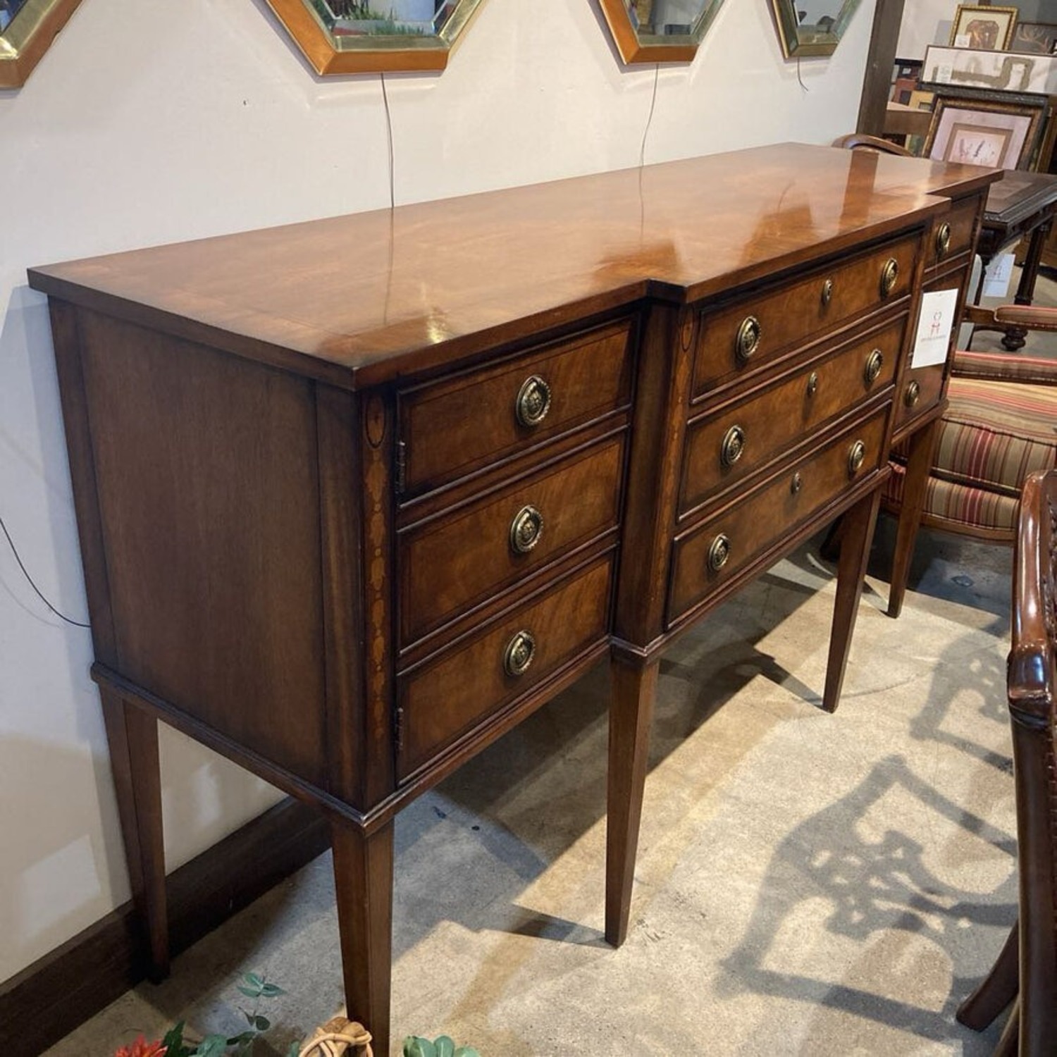 Henredon Breakfront Mahogany 3-Drawer Sideboard - image-3