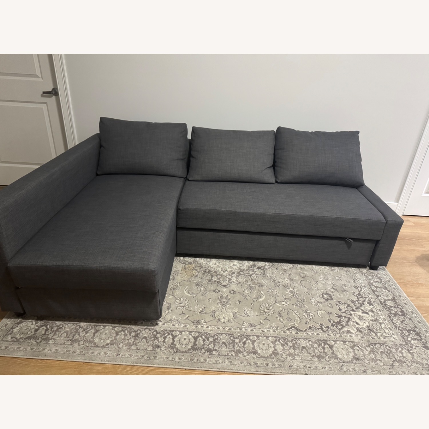 IKEA Dark Gray Fabric Sleeper Sofa - image-1