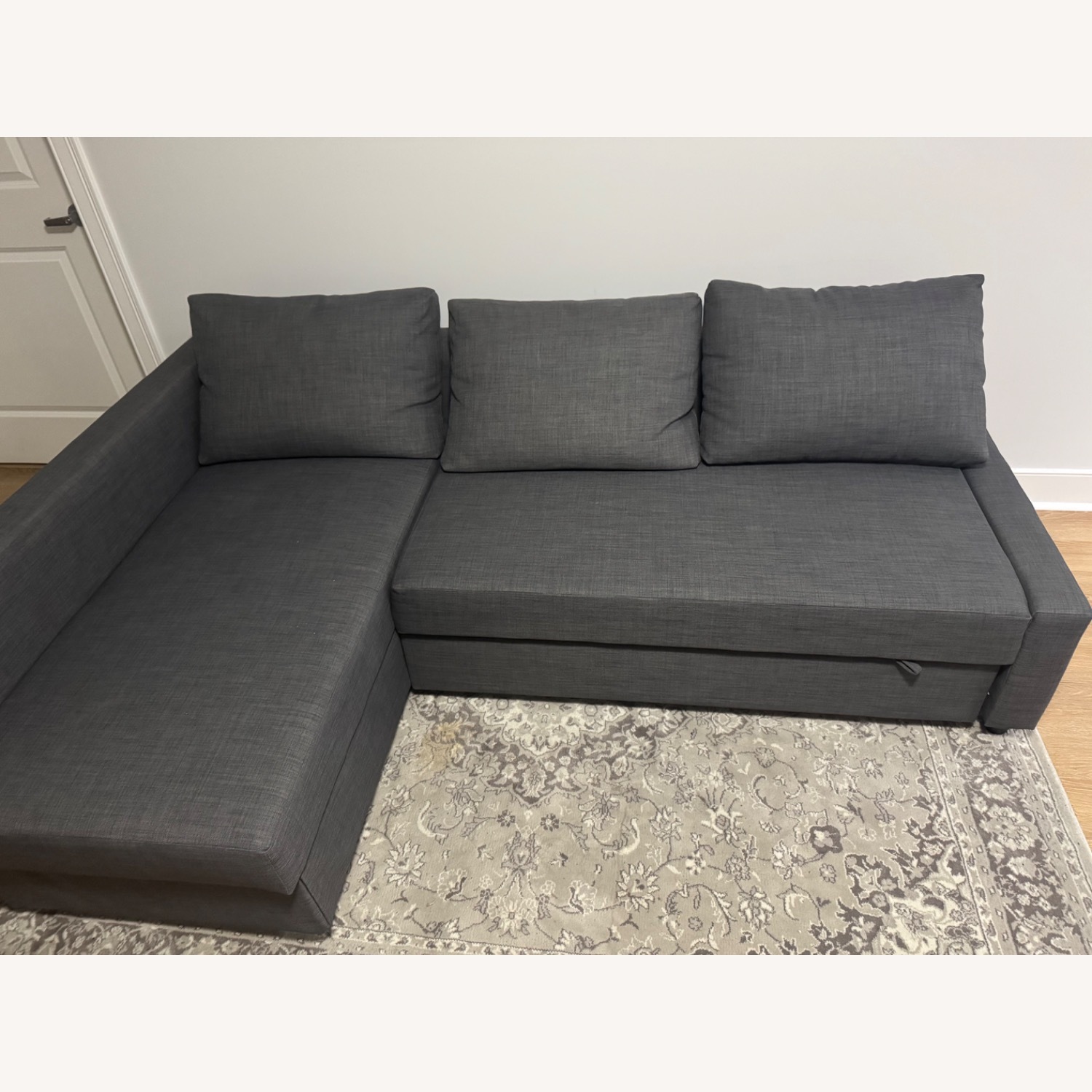 IKEA Dark Gray Fabric Sleeper Sofa - image-2