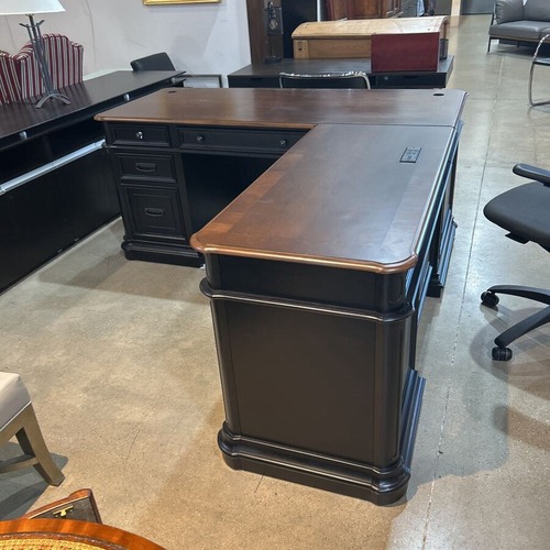 Used Roanoke Black L-Shape Desk for sale on AptDeco