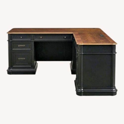 Used Roanoke Black L-Shape Desk for sale on AptDeco