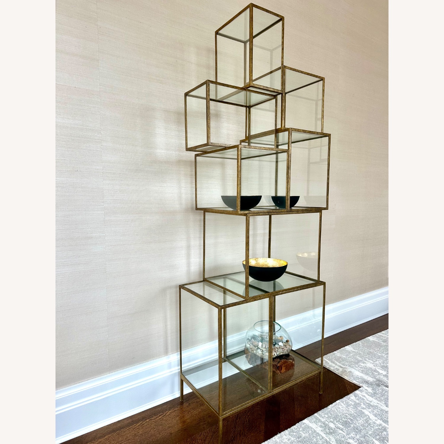 Oly Studio Rubiks Gold Metal Bookcase - image-2
