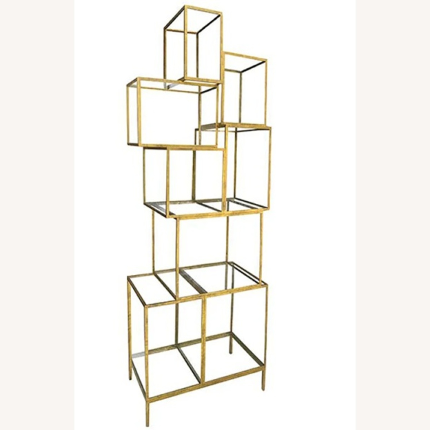 Oly Studio Rubiks Gold Metal Bookcase - image-6