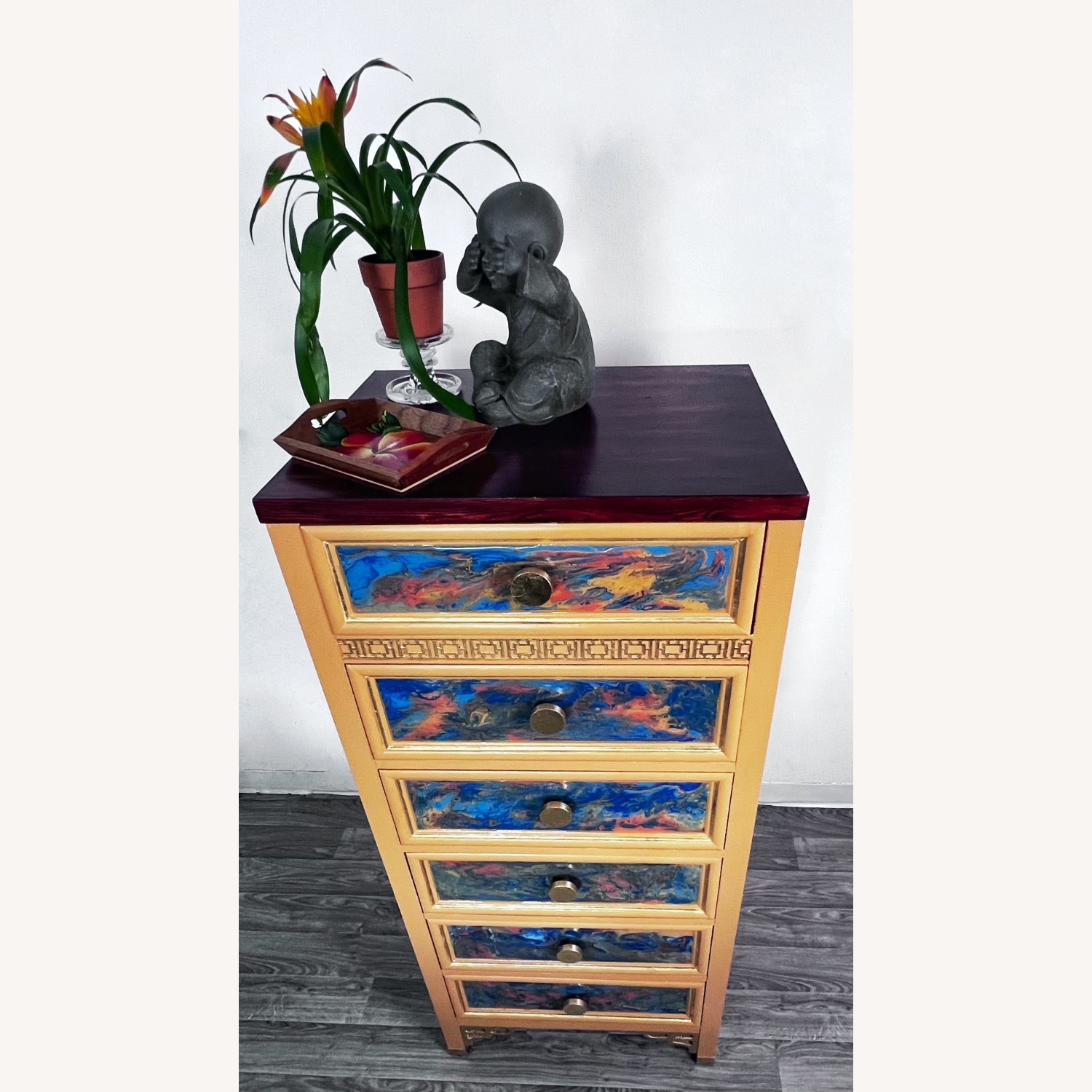 Luxury Lingerie Resin Art Dresser with 6 Drawers - image-2