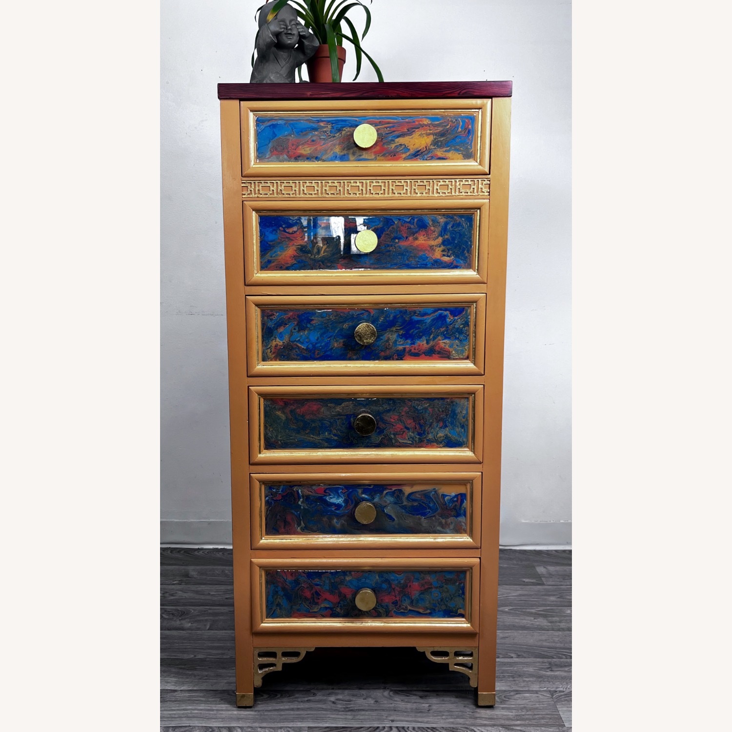 Luxury Lingerie Resin Art Dresser with 6 Drawers - image-5