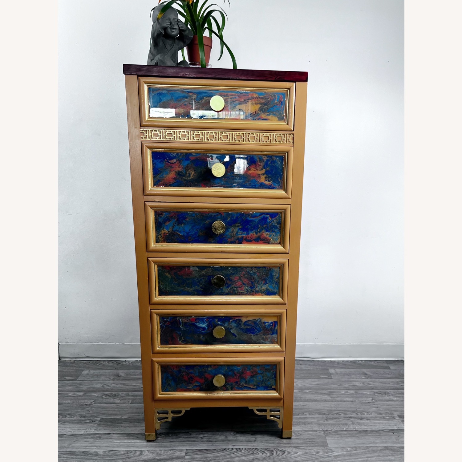 Luxury Lingerie Resin Art Dresser with 6 Drawers - image-4