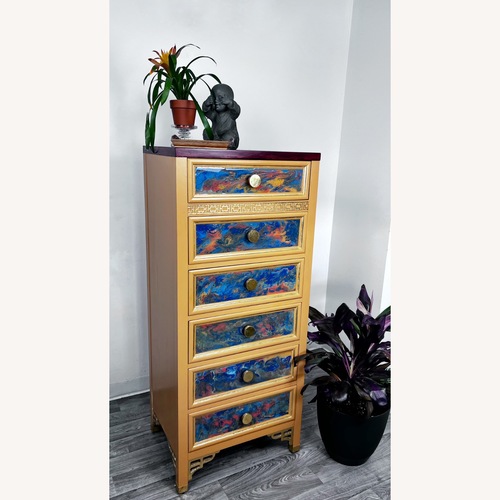 Used Luxury Lingerie Resin Art Dresser with 6 Drawers for sale on AptDeco