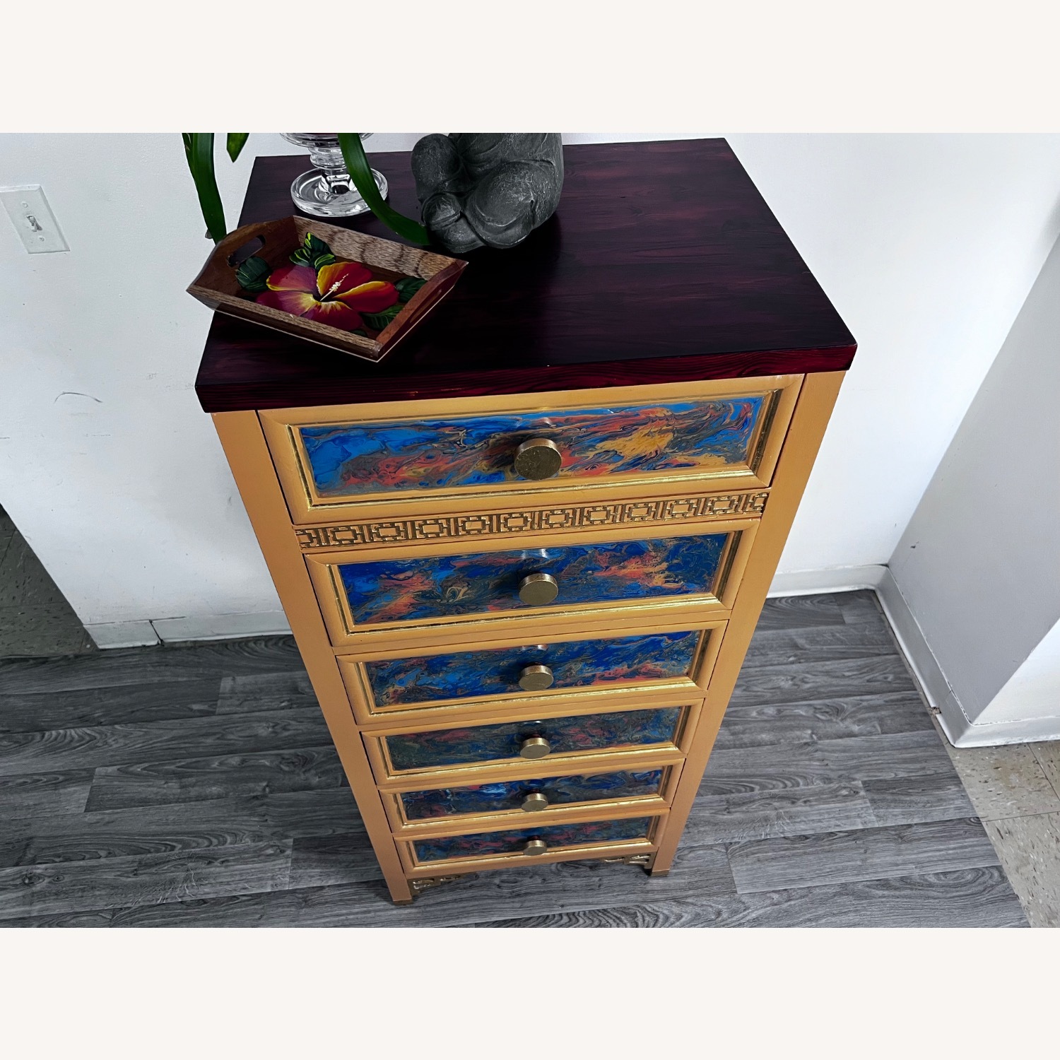 Luxury Lingerie Resin Art Dresser with 6 Drawers - image-11
