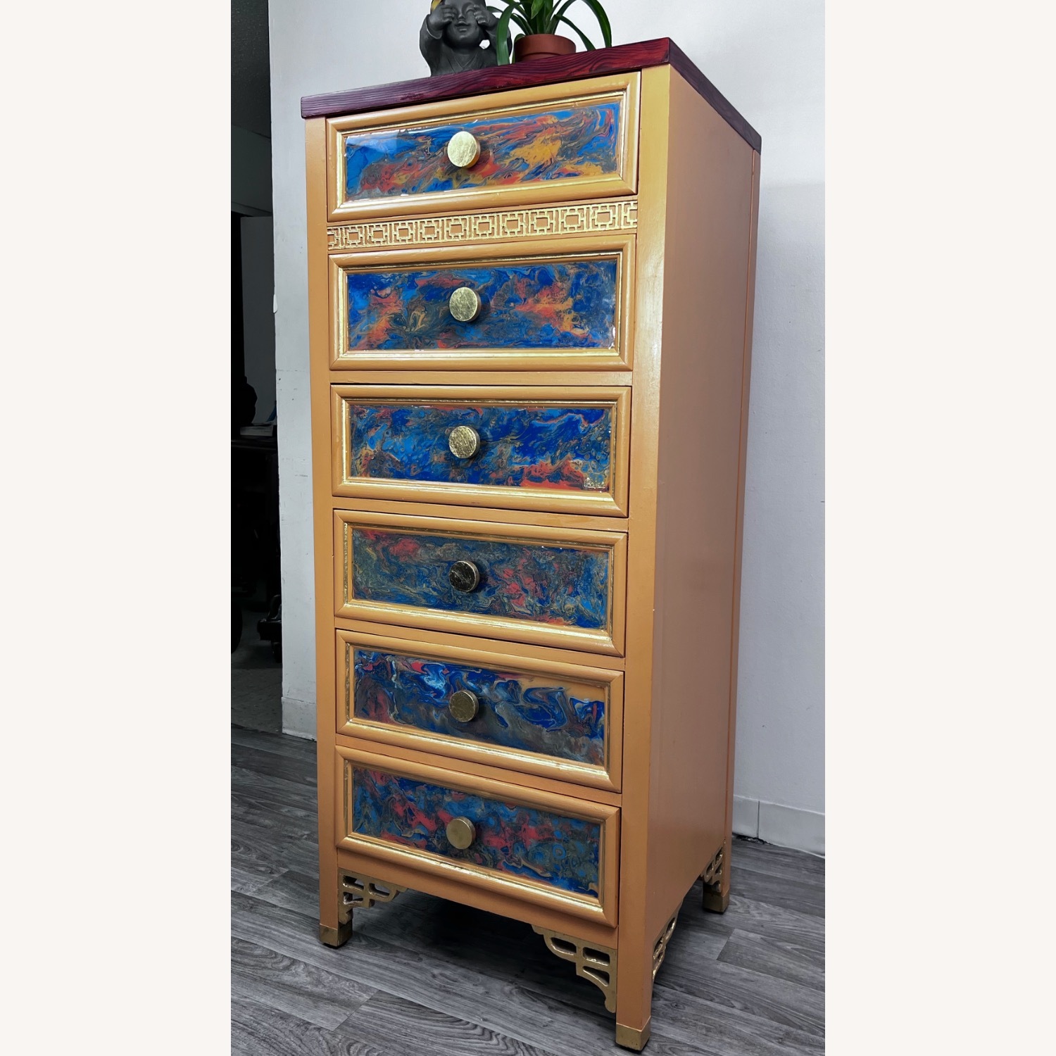 Luxury Lingerie Resin Art Dresser with 6 Drawers - image-3