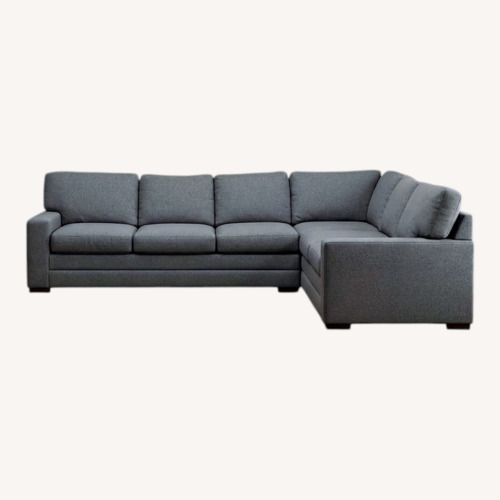 Used Bassett Blue 2 Piece Sectional for sale on AptDeco