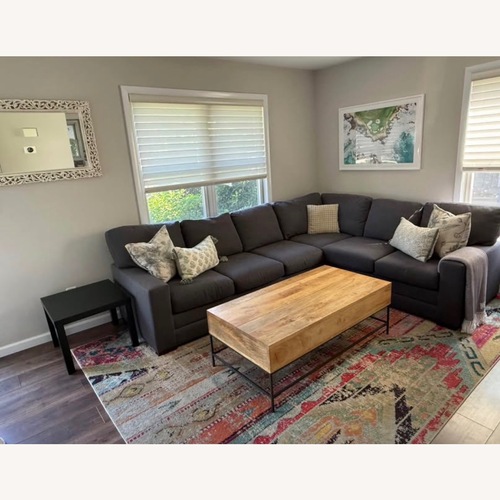 Used Bassett Blue 2 Piece Sectional for sale on AptDeco