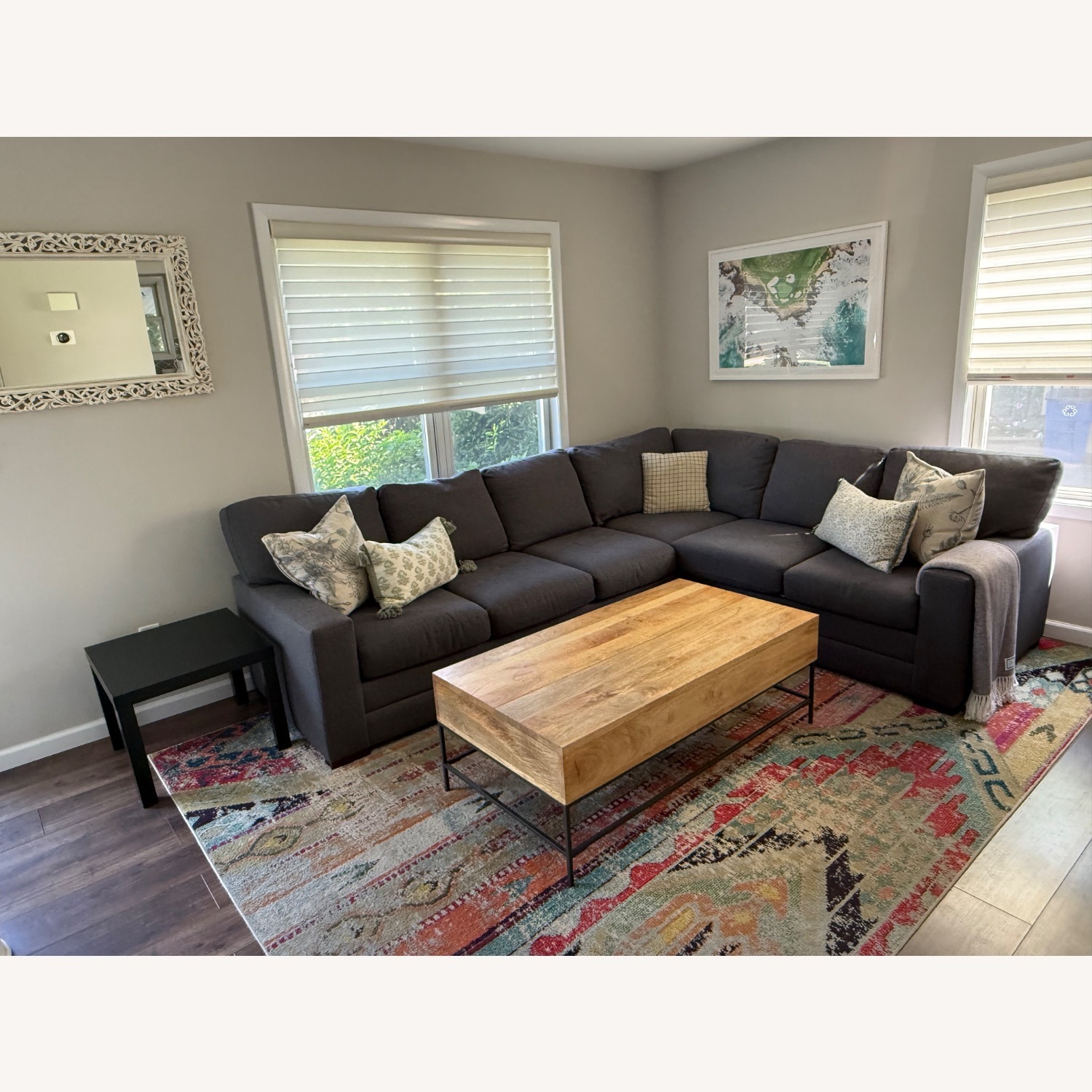 Bassett Blue 2 Piece Sectional - image-5