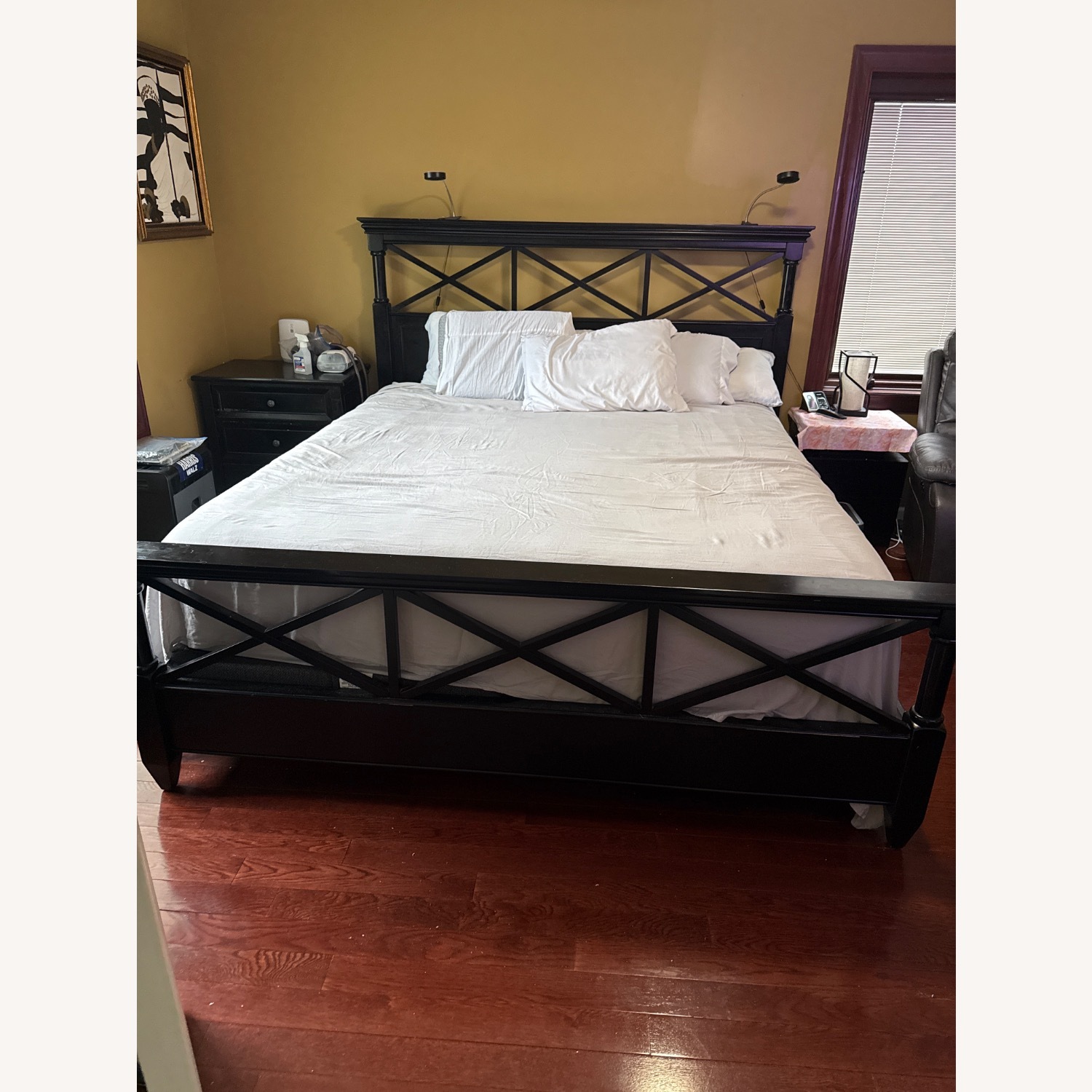 Ethan Allen Dark Brown King Bed - image-1
