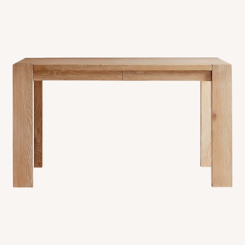 Used Crate & Barrel Terra Natural White Oak Wood Desk for sale on AptDeco