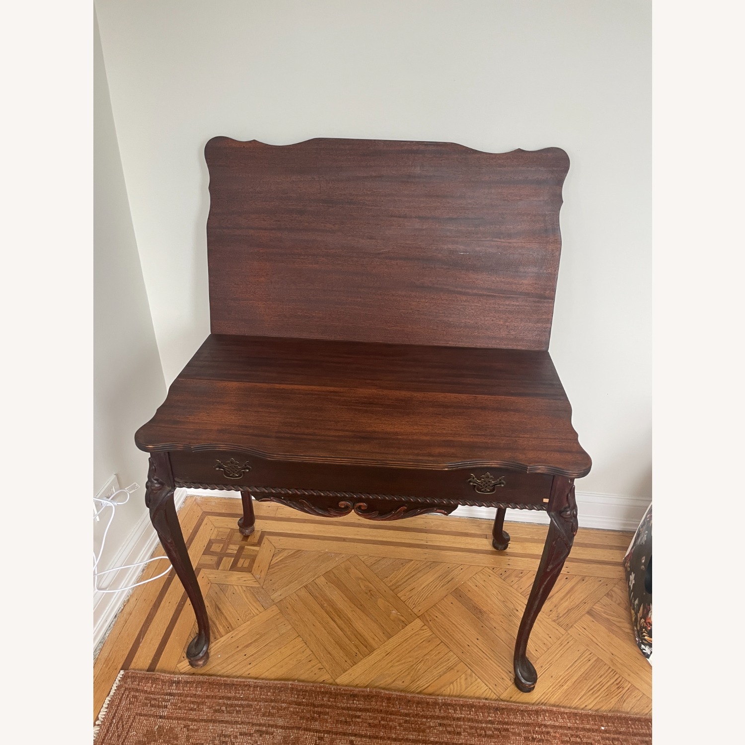 Antique Flip Top Convertible Desk Dining Table  - image-3