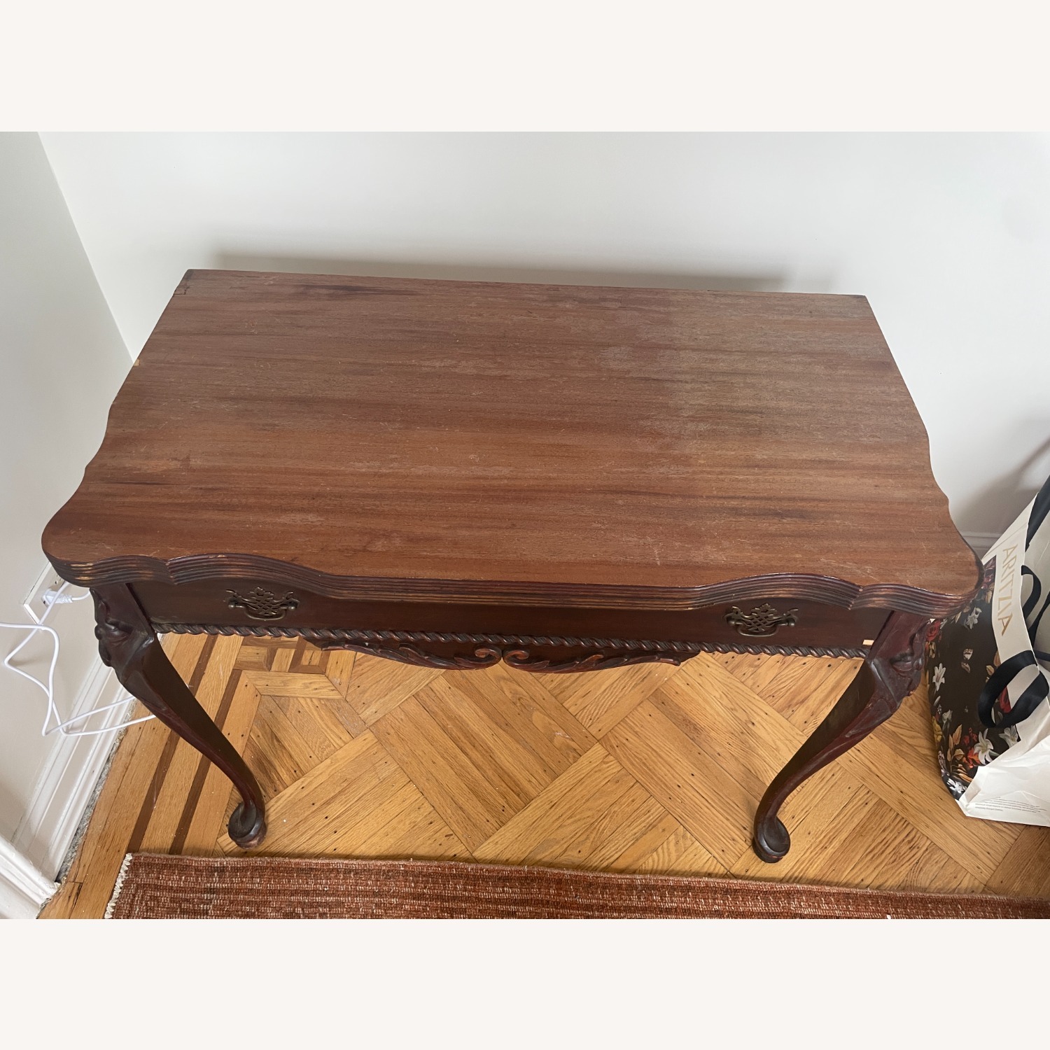 Antique Flip Top Convertible Desk Dining Table  - image-2