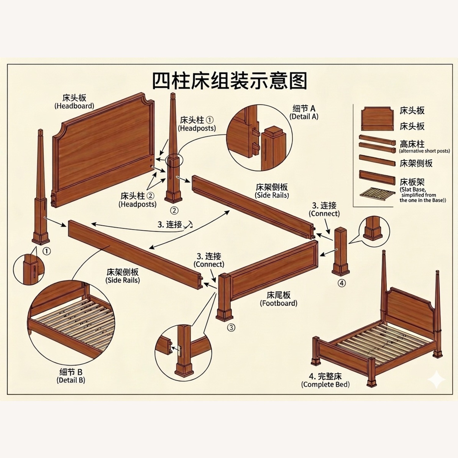 Michael's Furniture Company Solid Wood Queen Bed - image-5