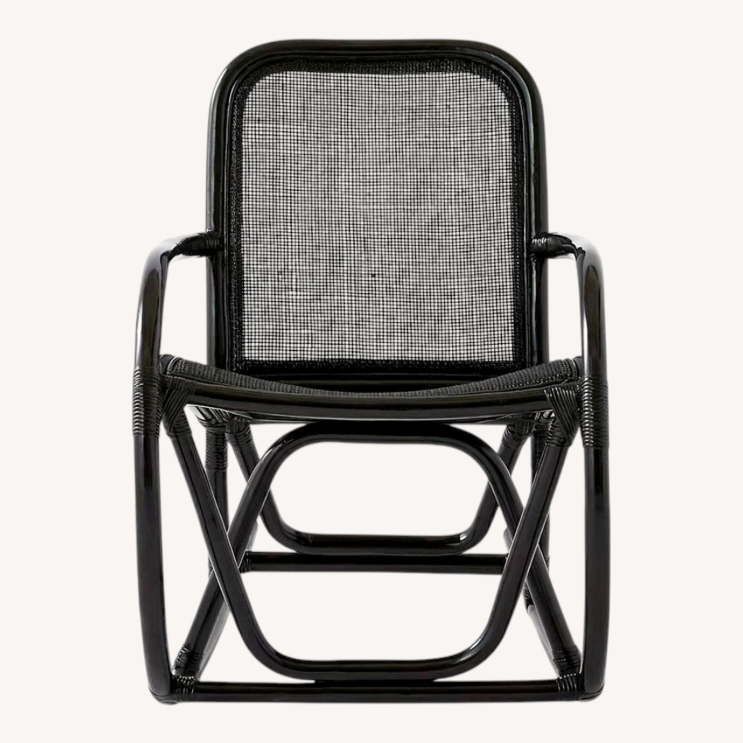 CB2 Portofino Black Rattan Accent Chair - image-6