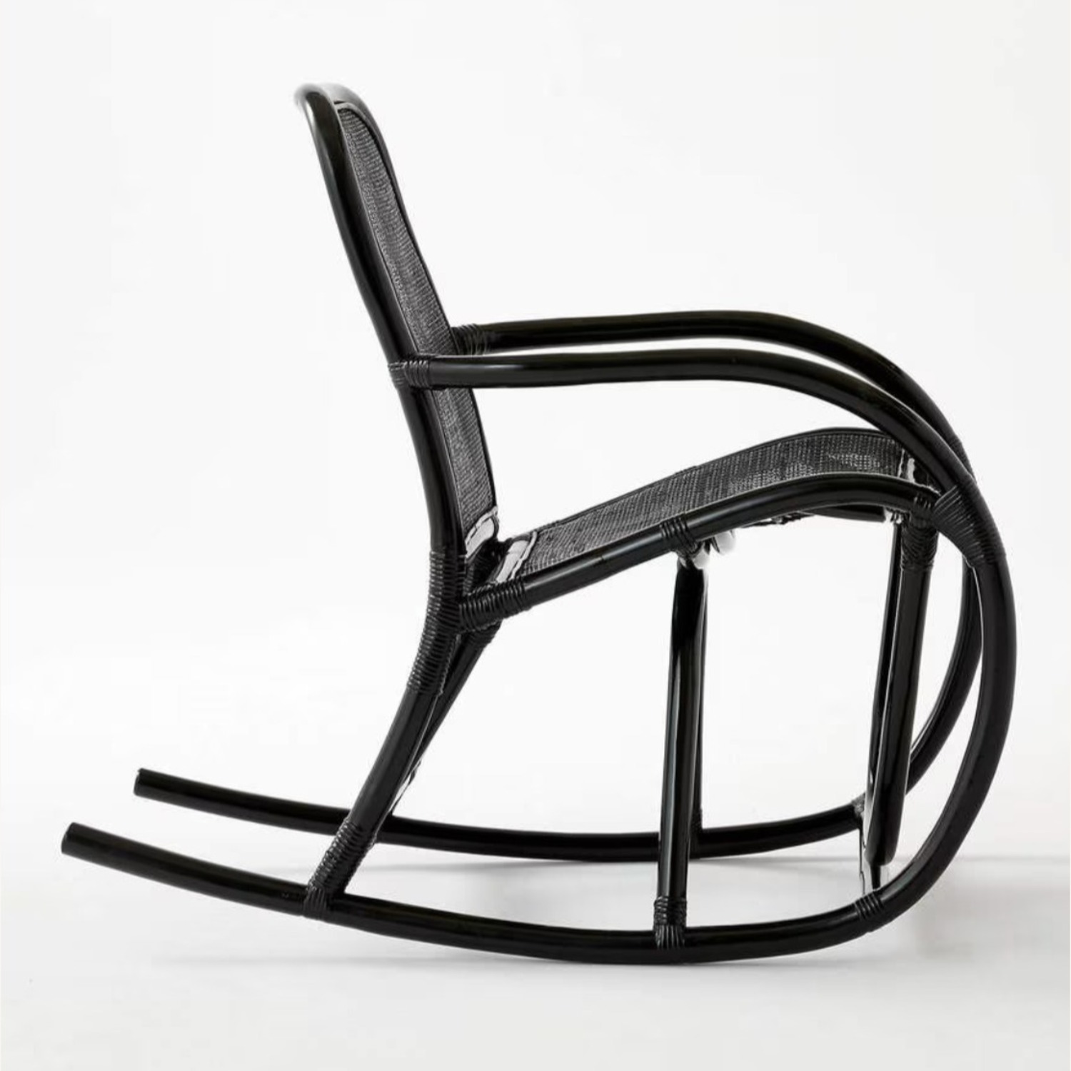 CB2 Portofino Black Rattan Accent Chair - image-2
