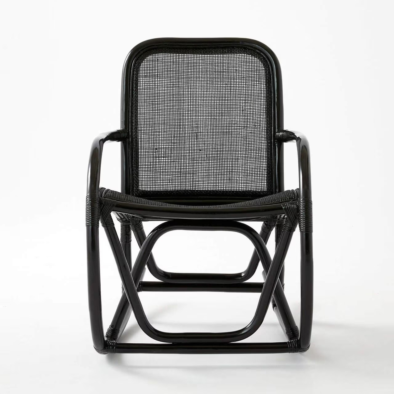 CB2 Portofino Black Rattan Accent Chair - image-5