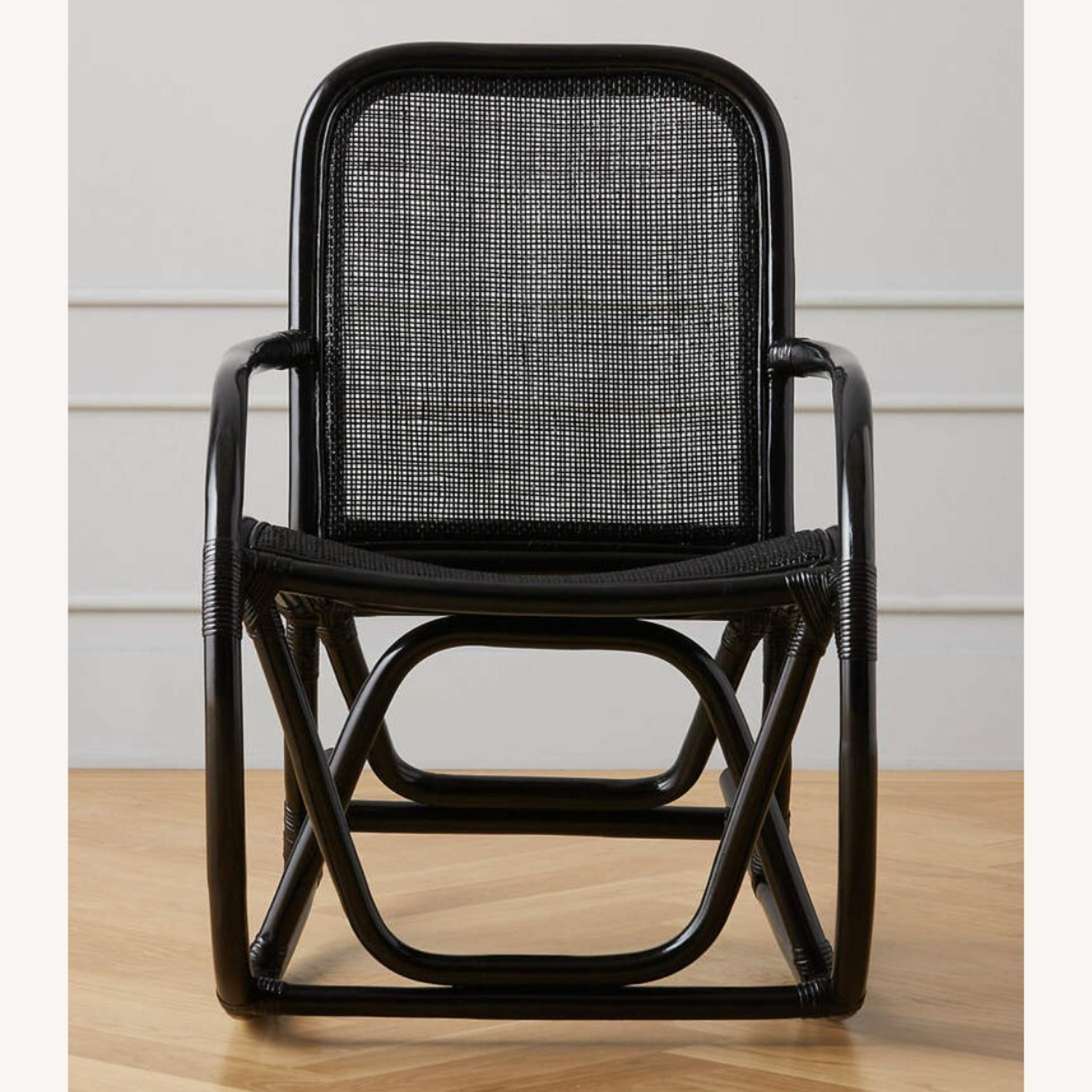 CB2 Portofino Black Rattan Accent Chair - image-4