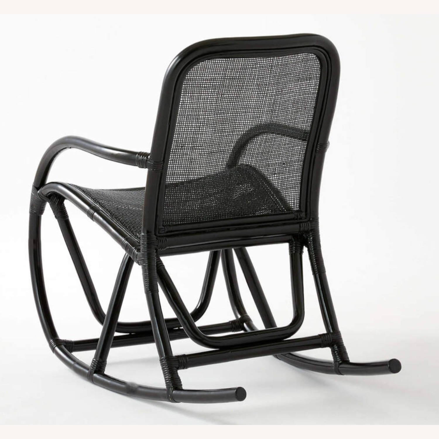 CB2 Portofino Black Rattan Accent Chair - image-3