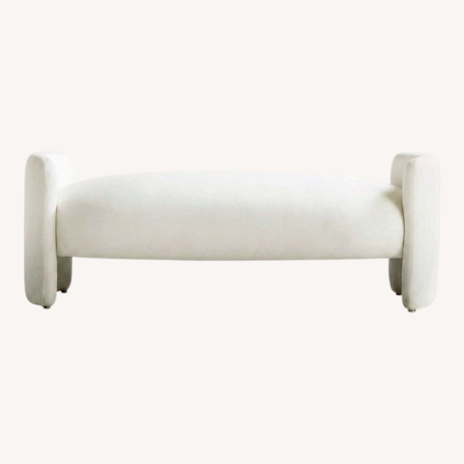 CB2 Leanne Ford White Cotton Bench - image-0