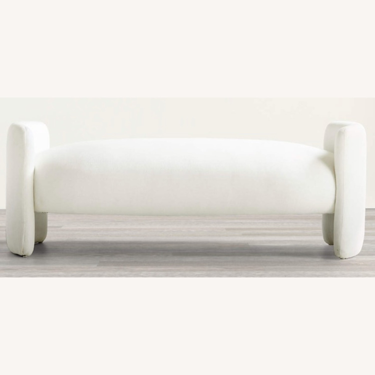 CB2 Leanne Ford White Cotton Bench - image-3