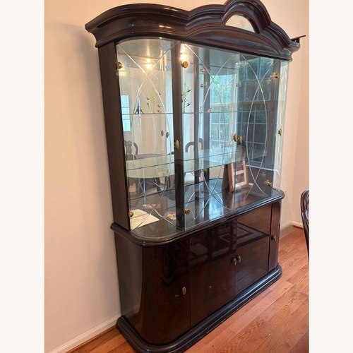 Used Dark Brown Wood Wall Unit for sale on AptDeco