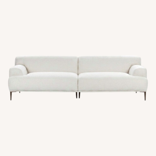 Used Article Abisko White Fabric 3+ Seater Sofa for sale on AptDeco