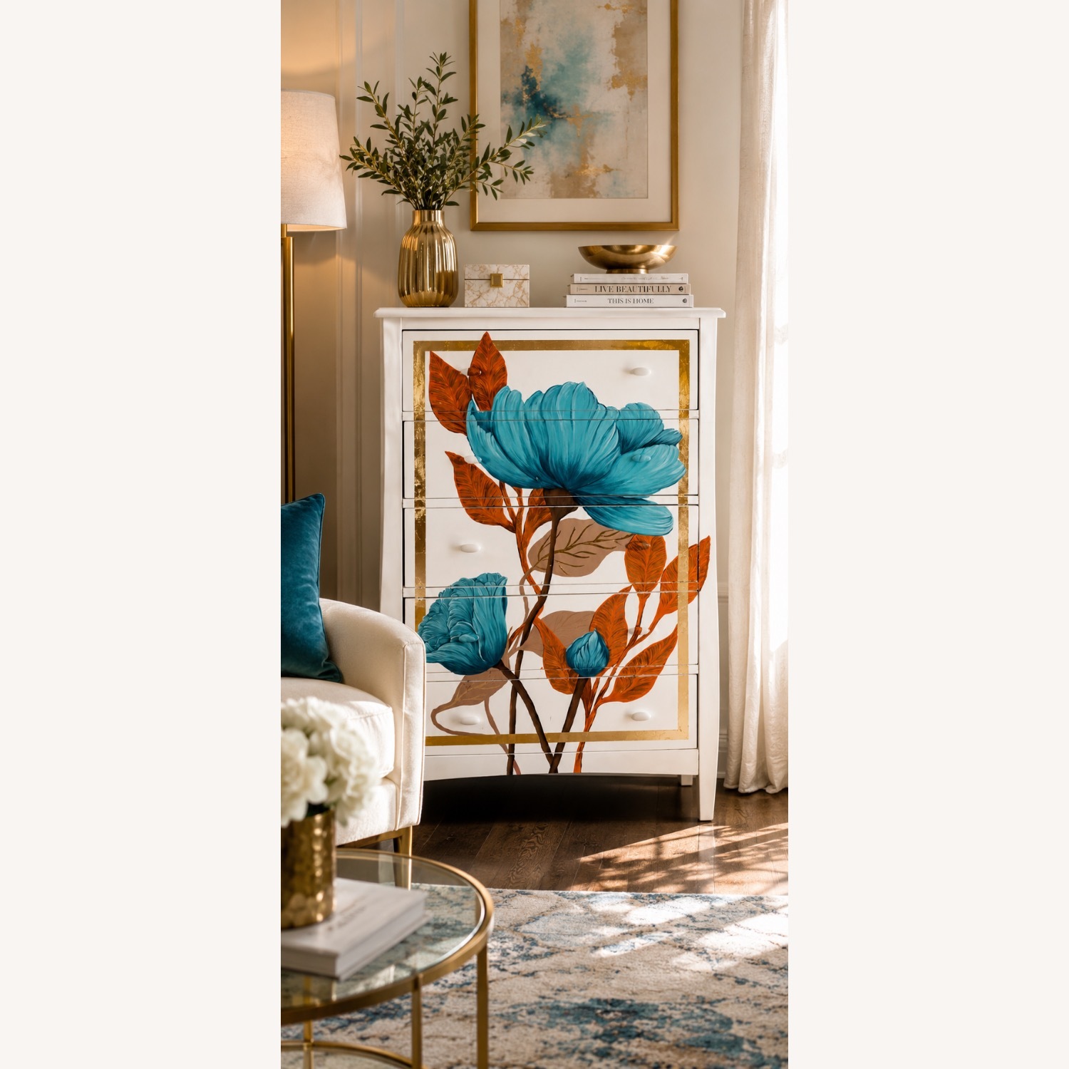 Bloom Dresser Floral  Accent Furniture - image-11
