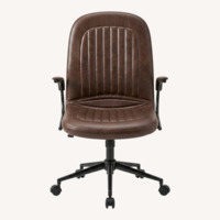 Dark Brown Leather Office Chair