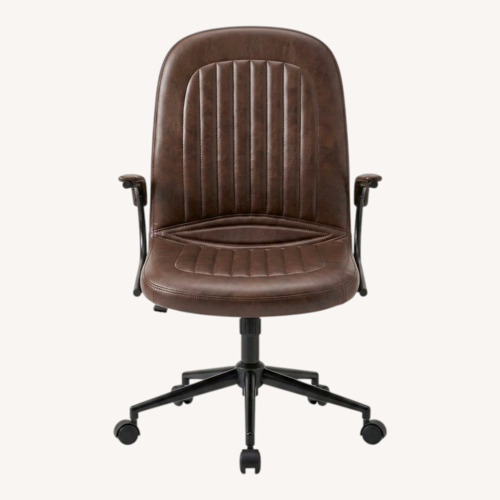 Used Dark Brown Leather Office Chair for sale on AptDeco