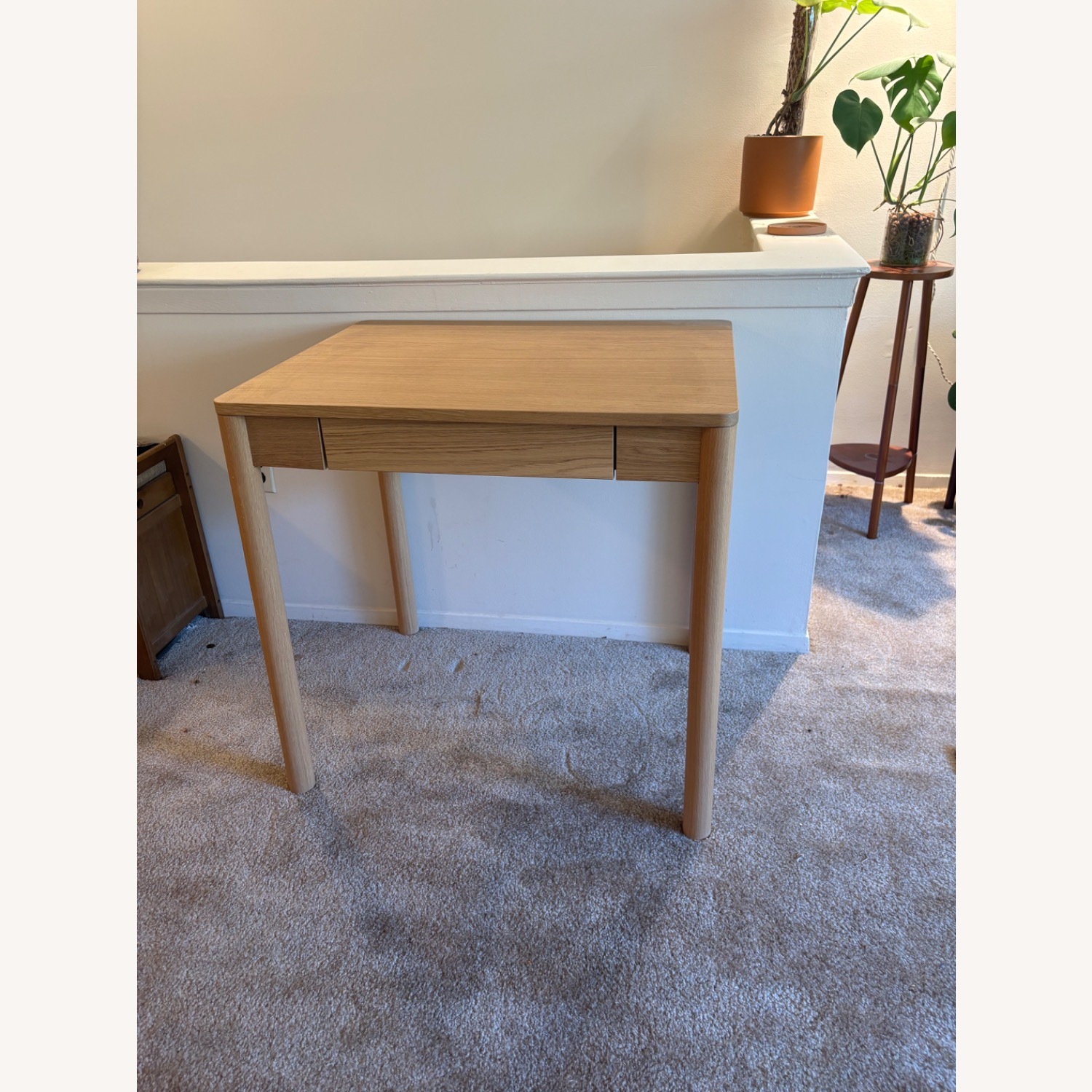 IKEA Tonstad Light Brown Wood Veneer Desk - image-3