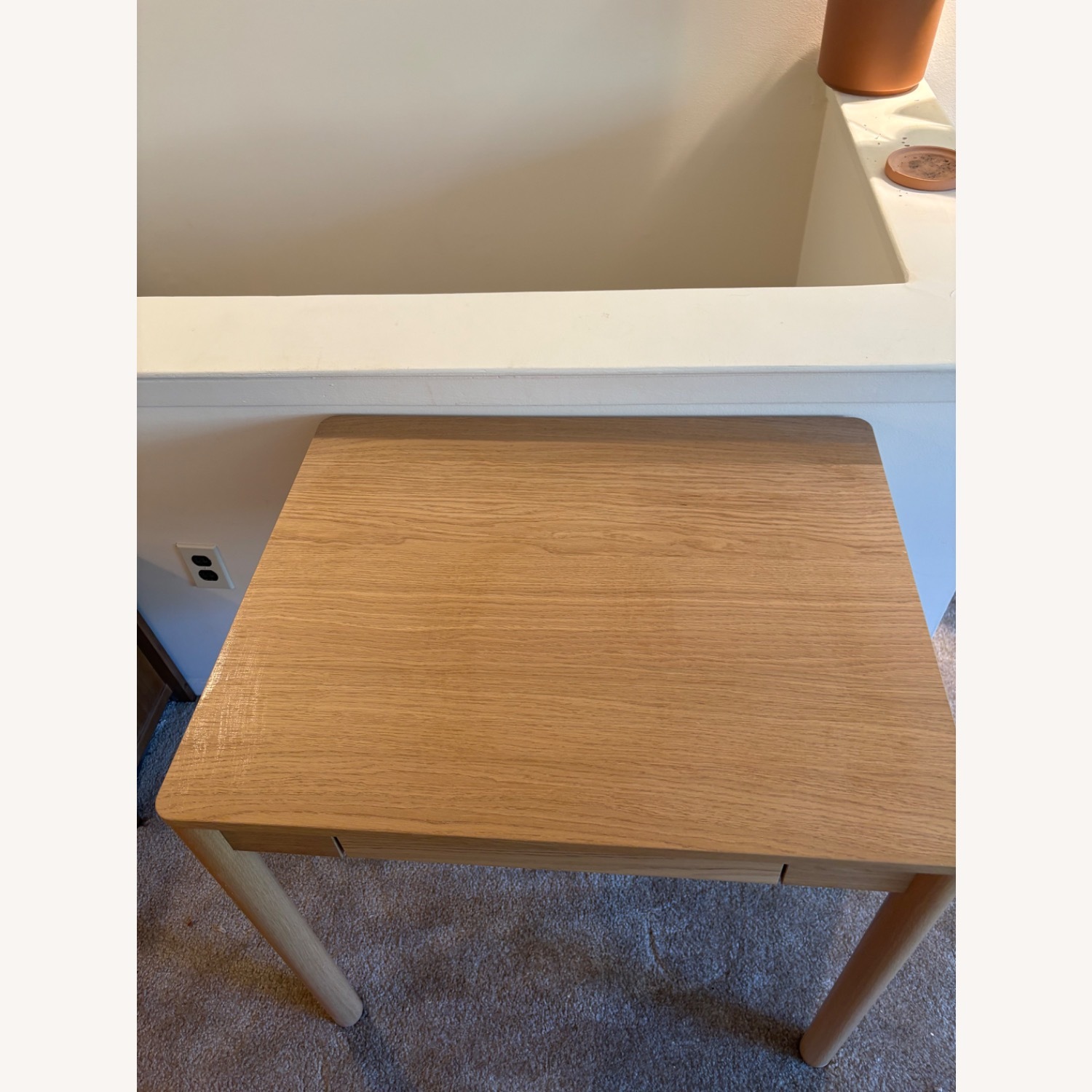 IKEA Tonstad Light Brown Wood Veneer Desk - image-1