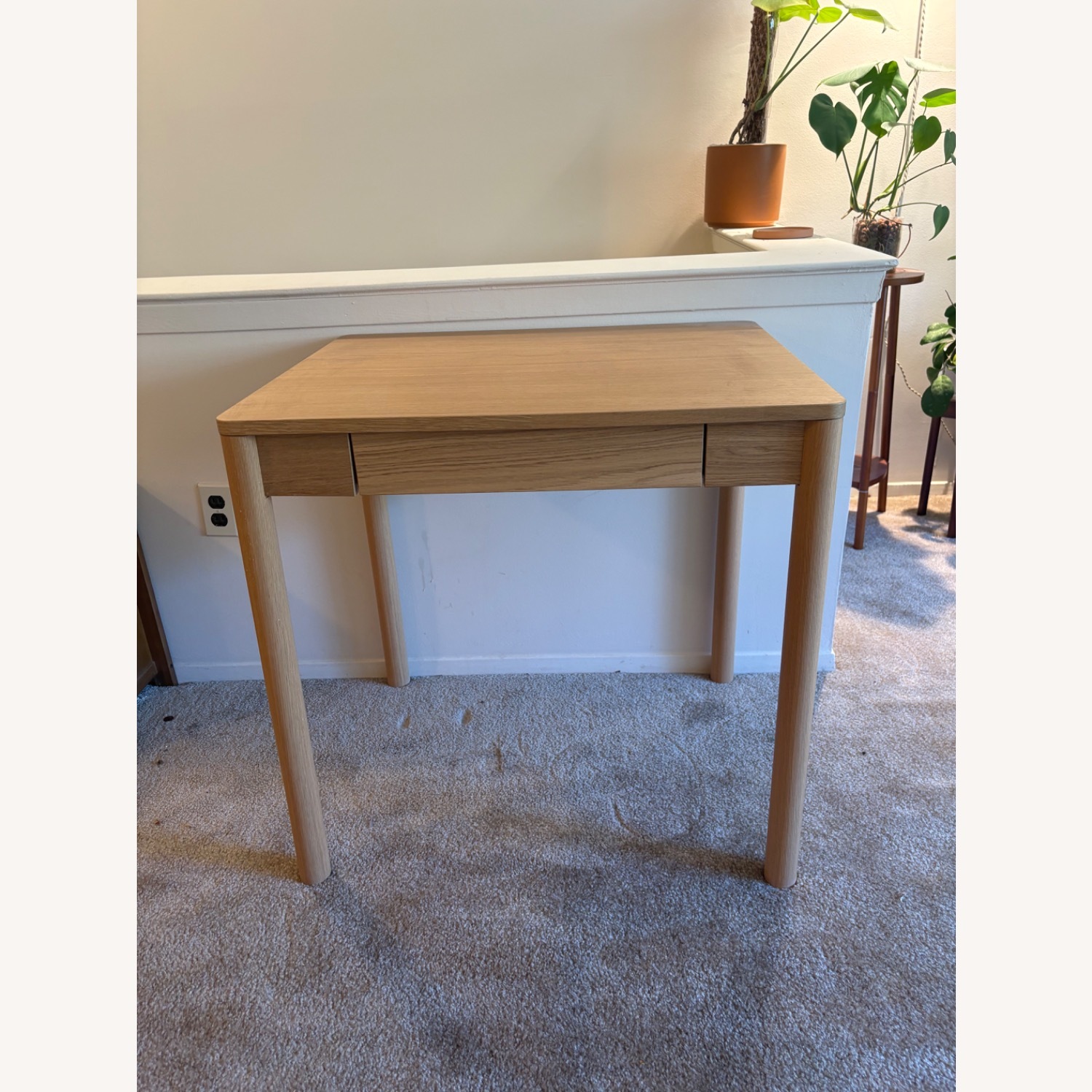 IKEA Tonstad Light Brown Wood Veneer Desk - image-2