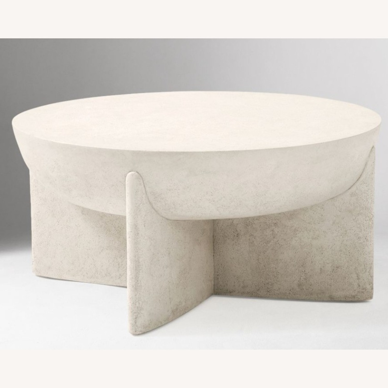West Elm Monti White Lava Stone 30 Inch Coffee Table - image-2