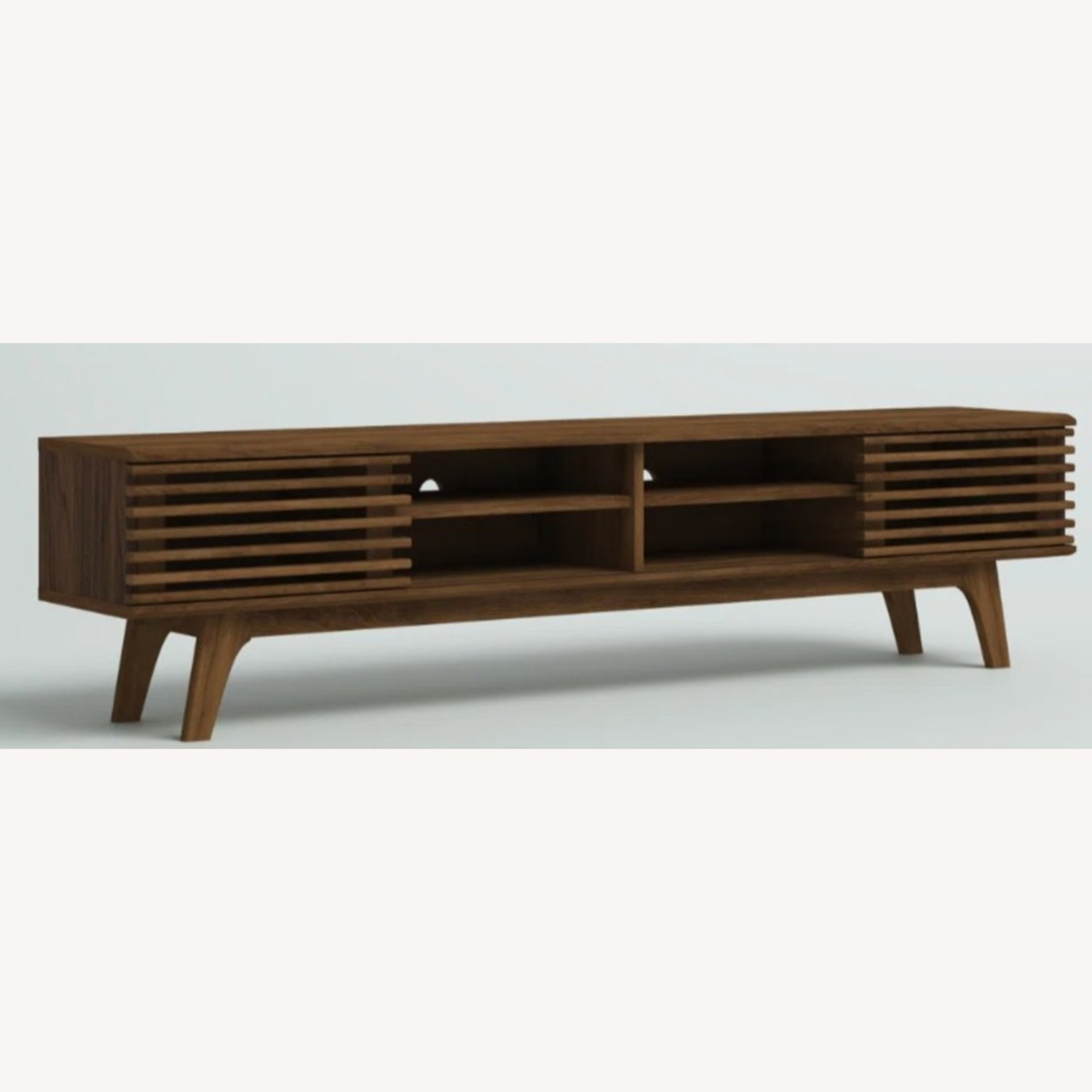 Houzz Dark Brown Walnut Media Storage - image-2