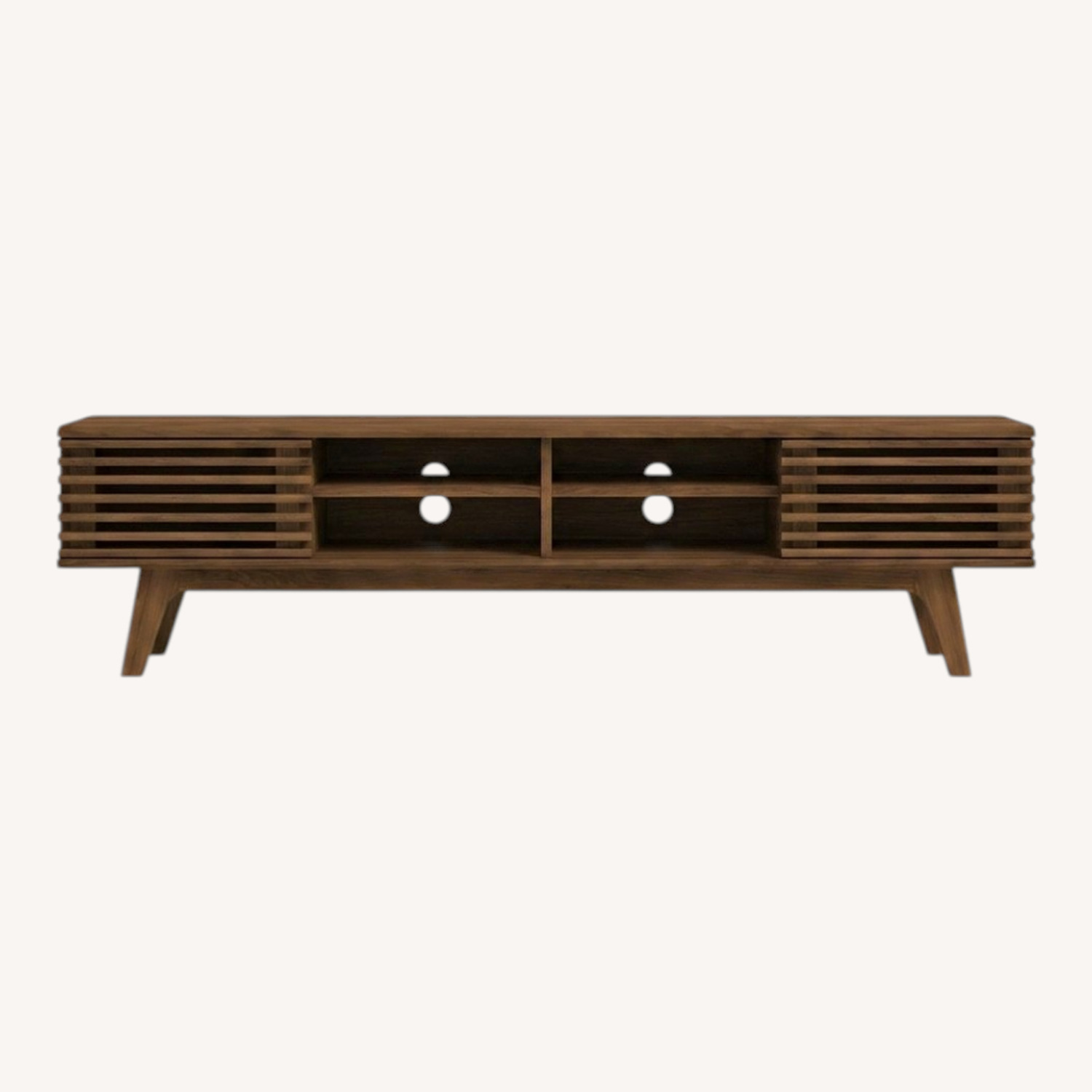 Houzz Dark Brown Walnut Media Storage - image-0