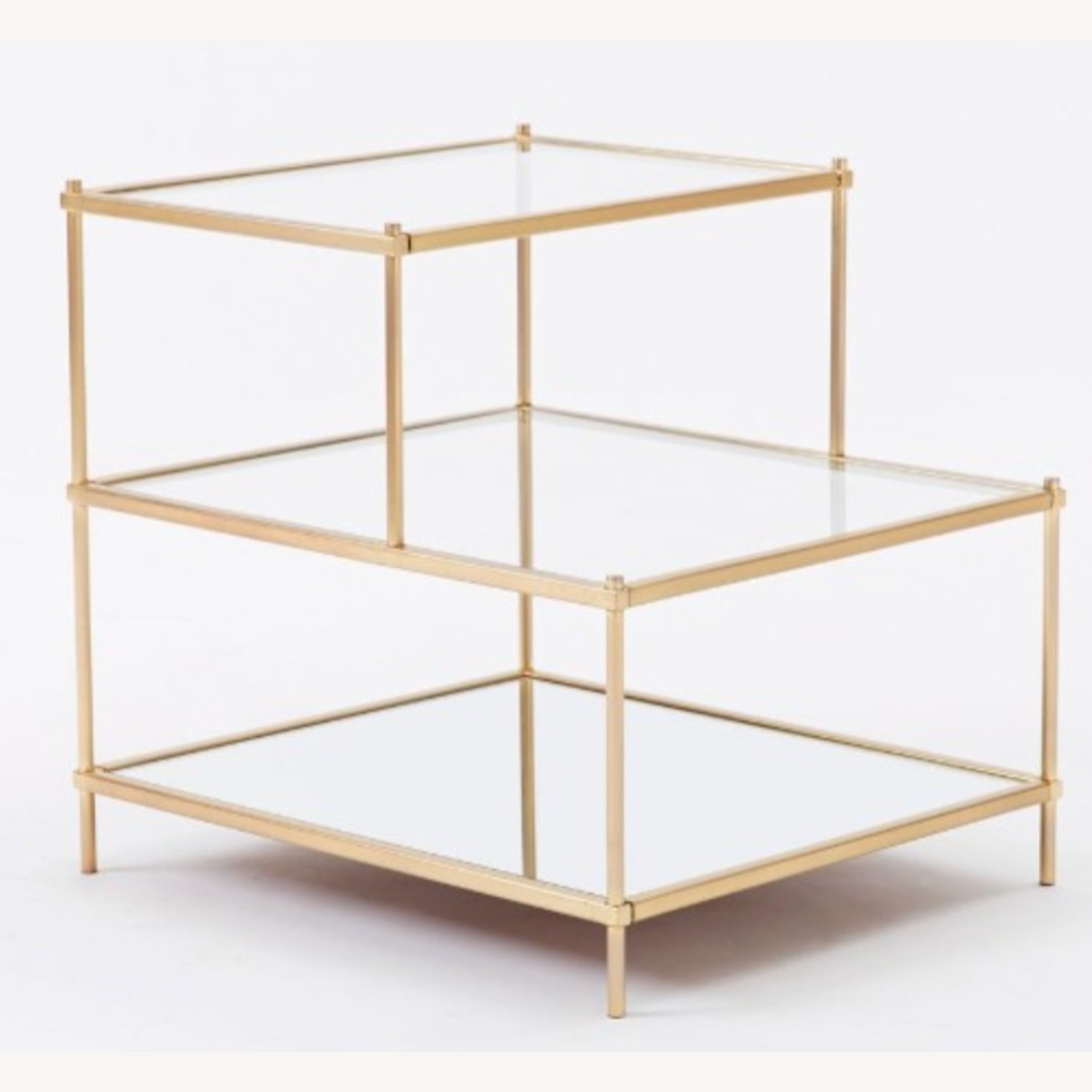 West Elm Antique Brass Side Table - image-2