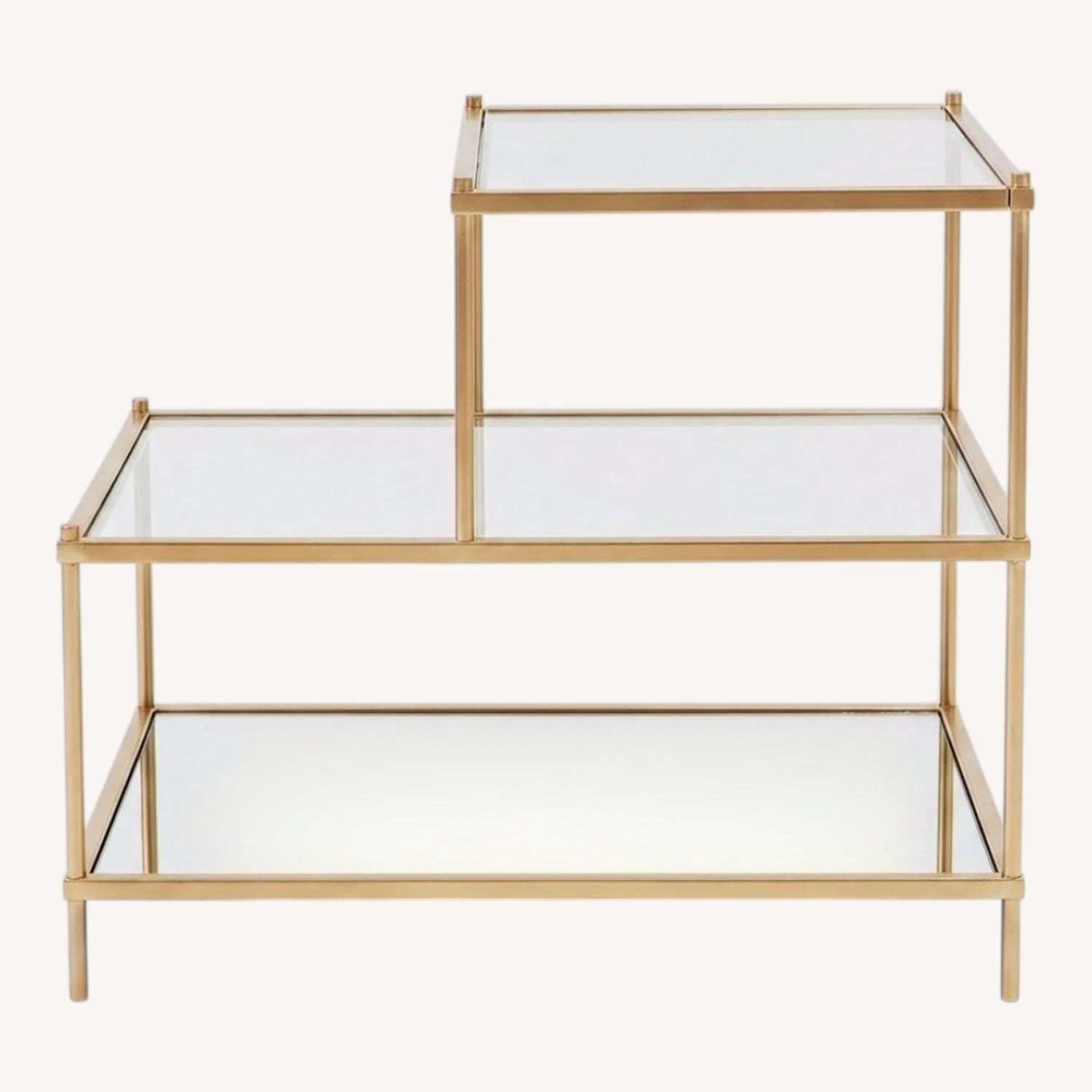 West Elm Antique Brass Side Table - image-0