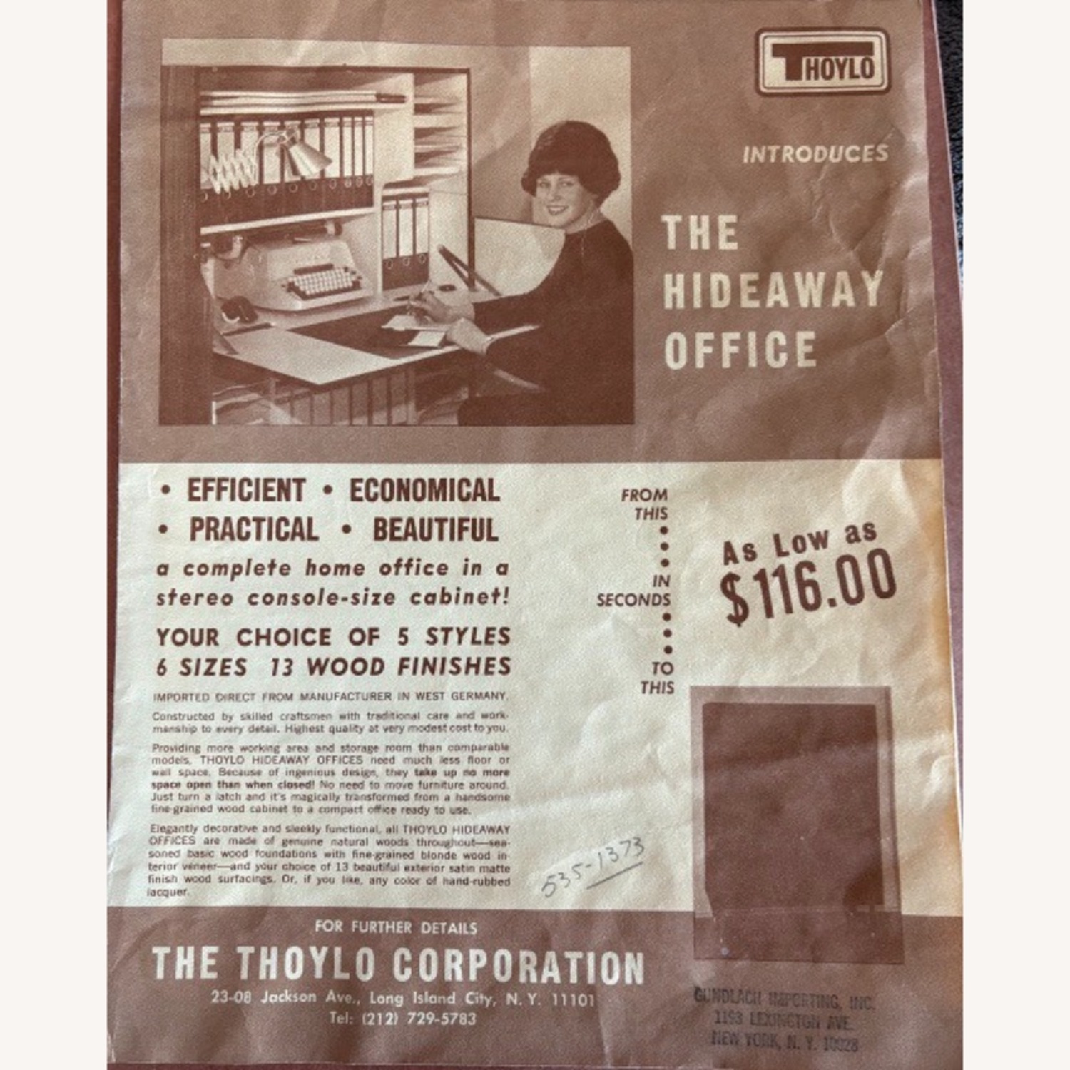 Mid Century German Thoylo Folding Desk - image-5