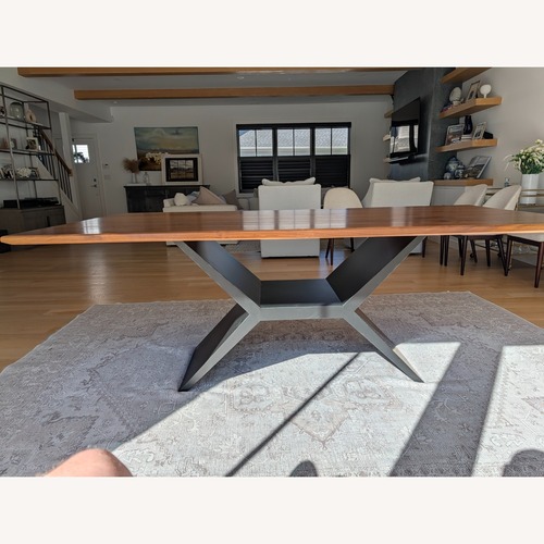 Used Arhaus Walnut Wood Dining Table for sale on AptDeco