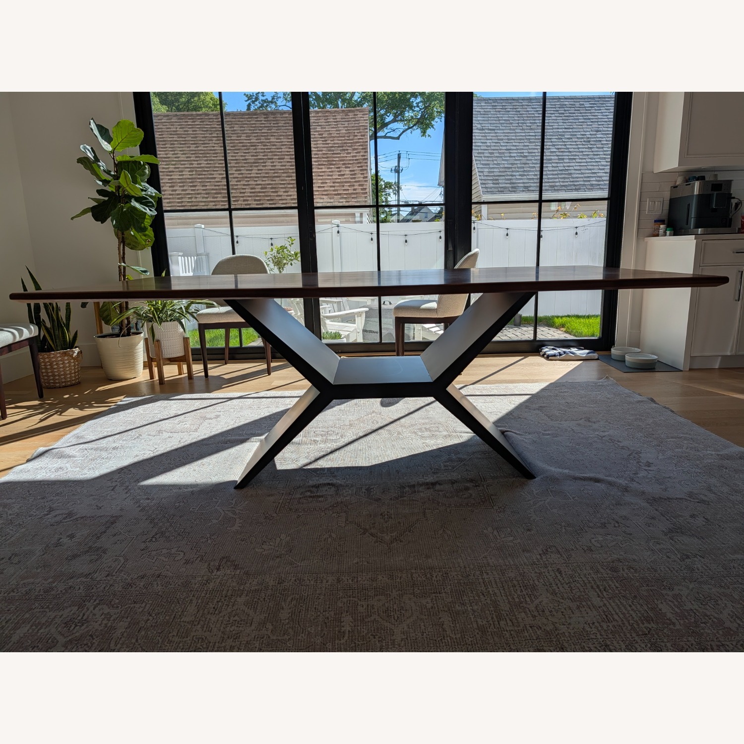 Arhaus Walnut Wood Dining Table - image-3