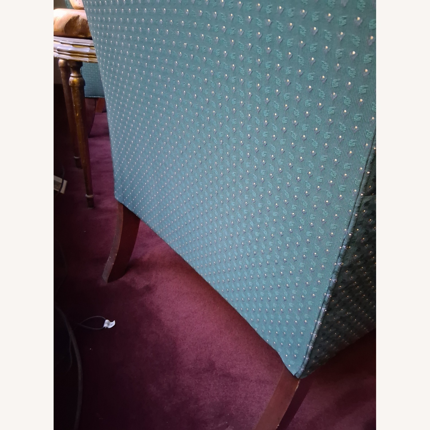 Green Fabric Armchair - image-5