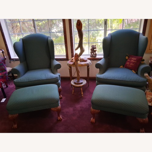 Used Green Fabric Armchair for sale on AptDeco